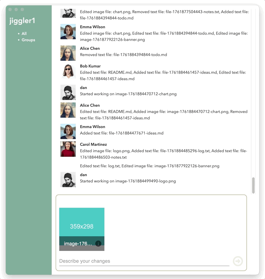 The Jiggler in action